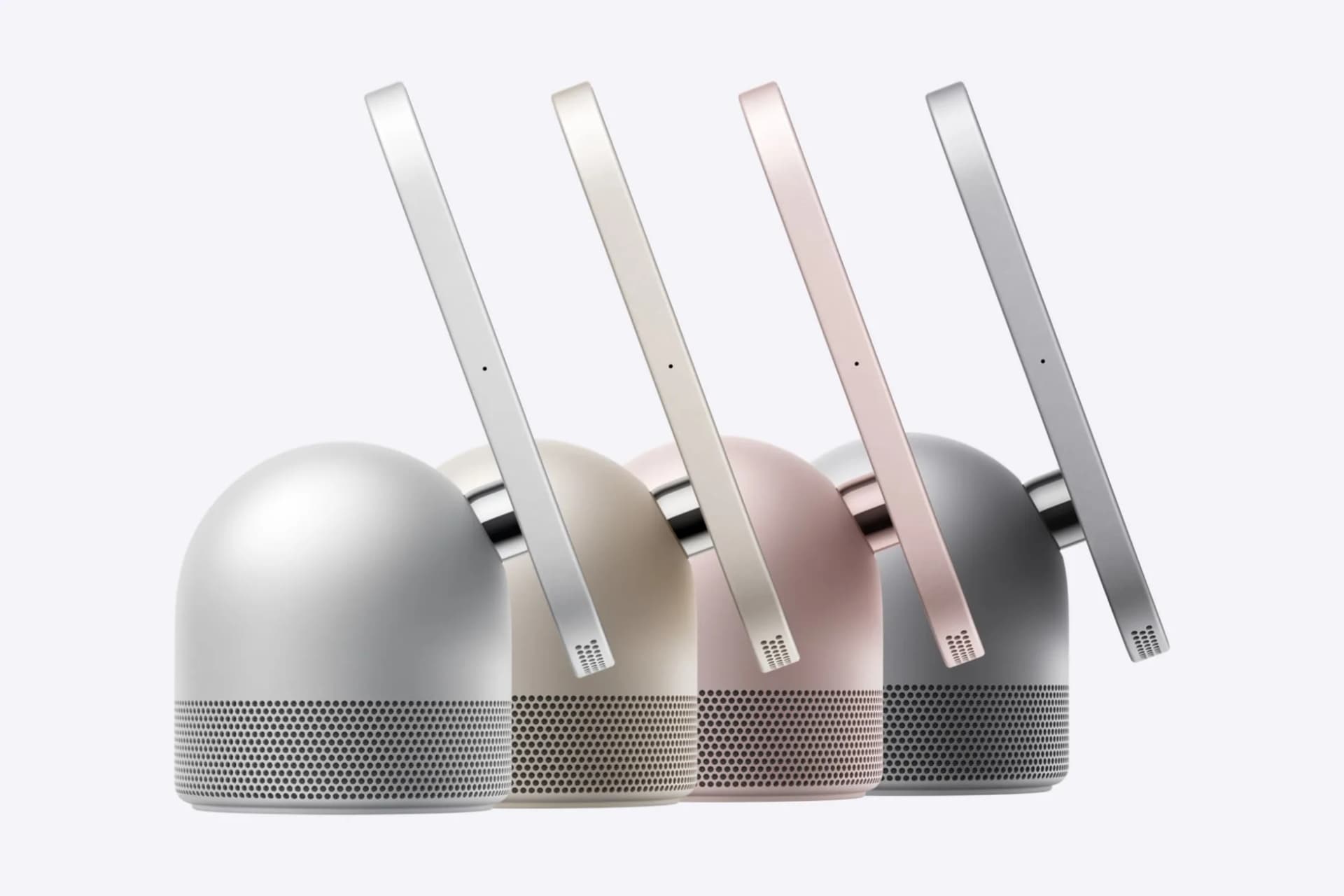 Apple HomeView'ın dört rengi: gümüş, yıldız rengi, gül pembesi ve uzay grisi