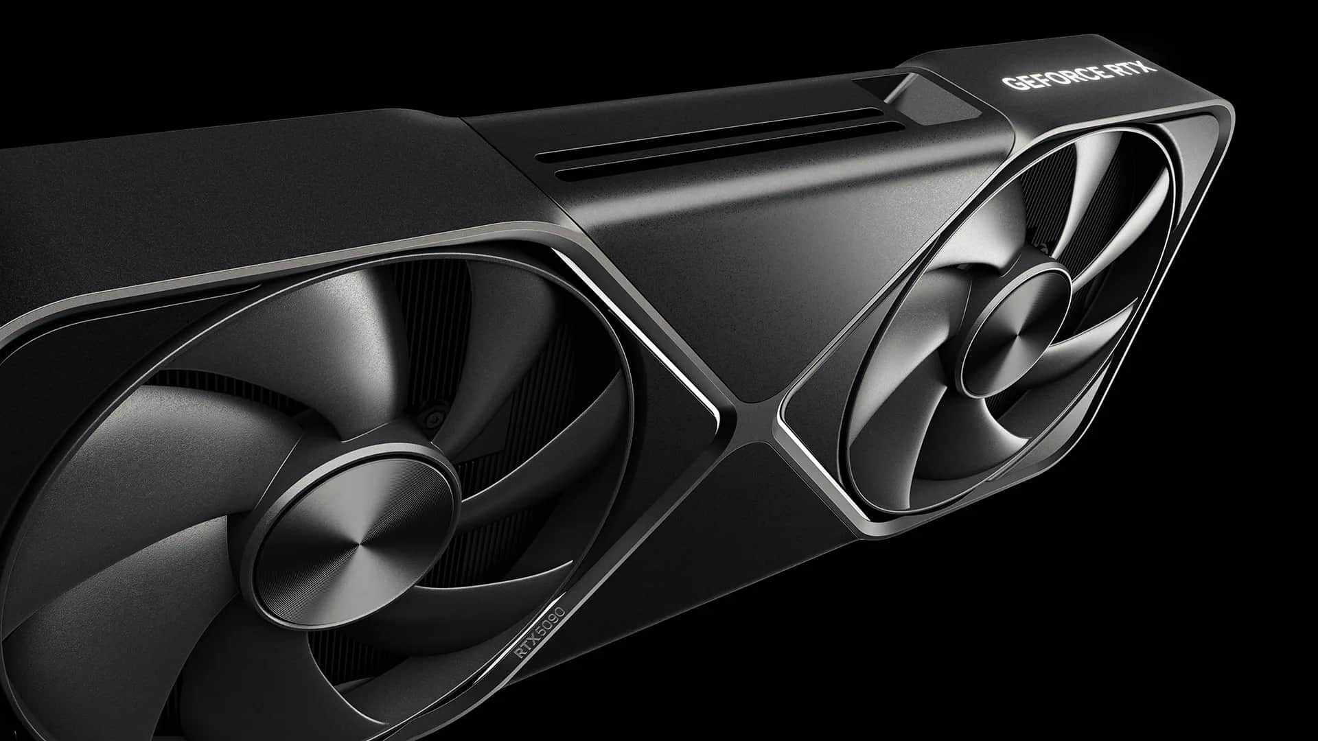 NVIDIA GeForce RTX 5090 ekran kartının çift fanlı tasarımı